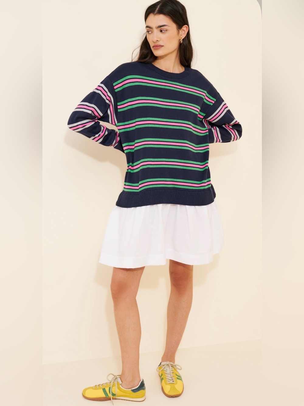 Maeve by Anthropologie Long Sleeve Sweater Twofer Dress.